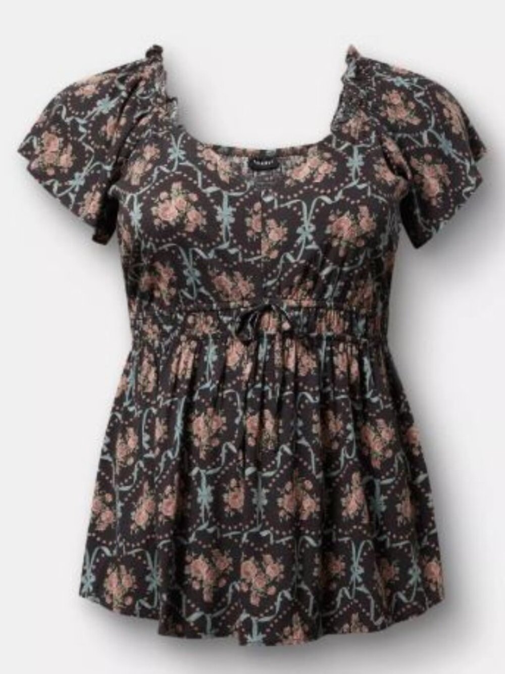 Torrid V Neck Flutter Sleeve Blouse